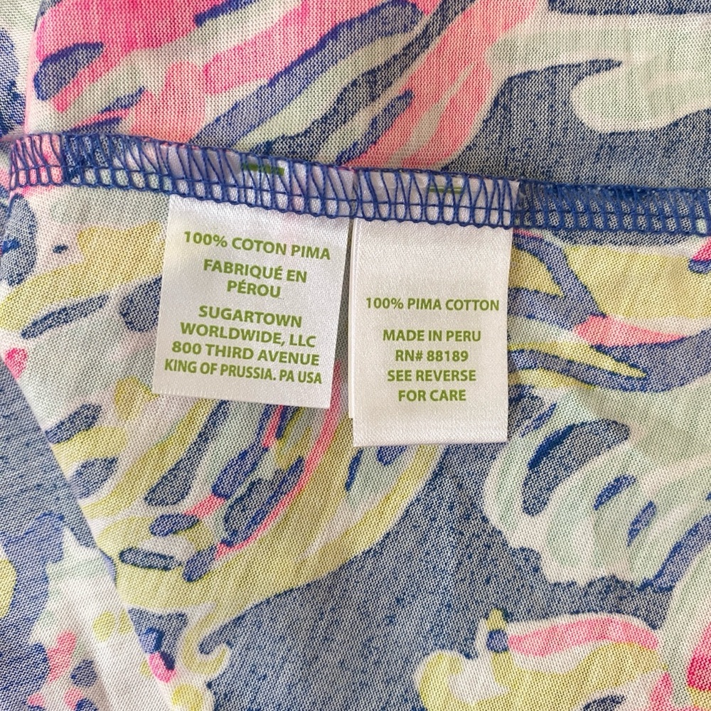 Lilly Pulitzer Banyan Dress Sunken Treasure Pima Cotton Size S - Picture 11 of 12